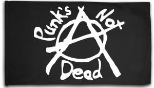 Fahne / Flagge (ca. 150x100cm): Punks not Dead (Anarchy)