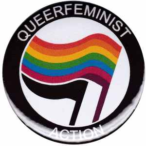 37mm Button: Queerfeminist Action