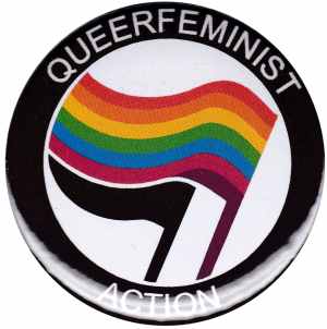 37mm Magnet-Button: Queerfeminist Action