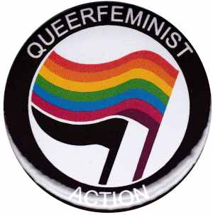 50mm Button: Queerfeminist Action