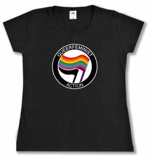 tailliertes T-Shirt: Queerfeminist Action