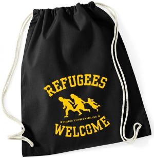Sportbeutel: Refugees Welcome