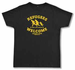 Fairtrade T-Shirt: Refugees welcome Linksjugend