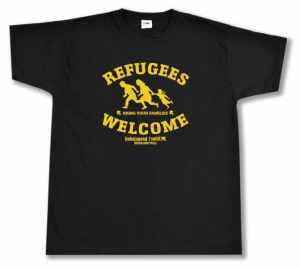 T-Shirt: Refugees welcome Linksjugend
