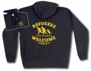 Kapuzen-Jacke: Refugees welcome Linksjugend