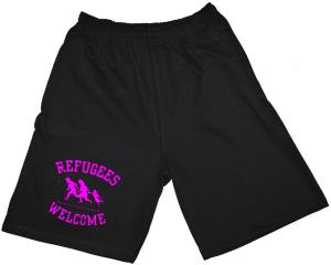 Shorts: Refugees welcome (pink)