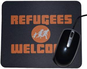 Mousepad: Refugees welcome (Quer)