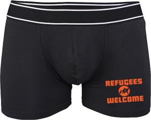 Boxershort: Refugees welcome (Quer)