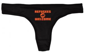 Frauen Stringtanga: Refugees welcome (Quer)