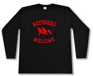 Longsleeve: Refugees welcome (rot)