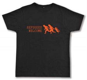 Fairtrade T-Shirt: Refugees welcome (running family)