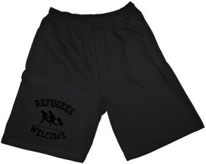 Shorts: Refugees welcome (schwarz)