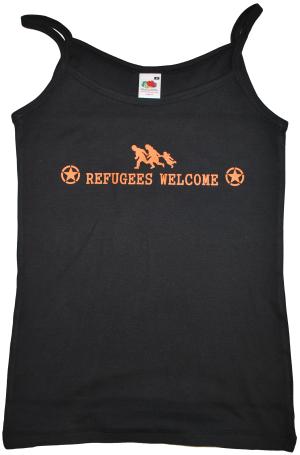Trägershirt: Refugees welcome (Stern)