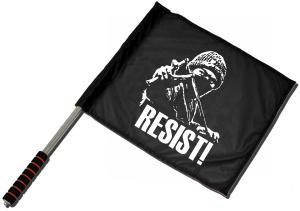 Fahne / Flagge (ca. 40x35cm): Resist!