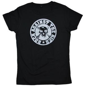 tailliertes T-Shirt: Rock against the rich