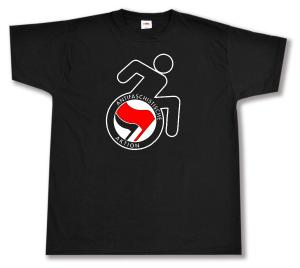 T-Shirt: RollifahrerIn Antifaschistische Aktion (rot/schwarz)