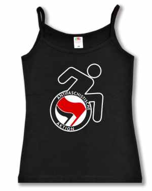 Trägershirt: RollifahrerIn Antifaschistische Aktion (rot/schwarz)