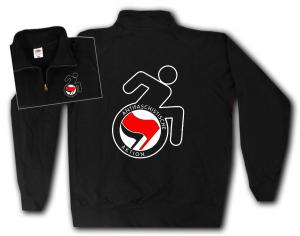 Sweat-Jacket: RollifahrerIn Antifaschistische Aktion (rot/schwarz)