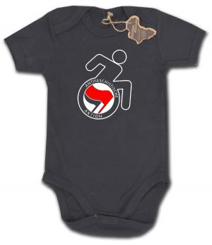 Babybody: RollifahrerIn Antifaschistische Aktion (rot/schwarz)