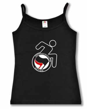 Trägershirt: RollifahrerIn Antifaschistische Aktion (schwarz/rot)