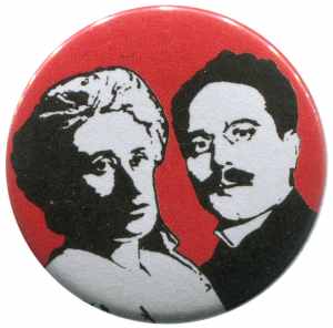 25mm Button: Rosa Luxemburg / Karl Liebknecht