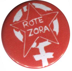 37mm Magnet-Button: Rote Zora