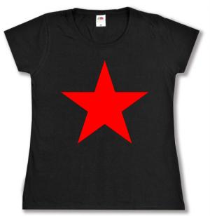 tailliertes T-Shirt: Roter Stern