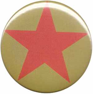 25mm Magnet-Button: Roter Stern auf oliv/grünem Hintergrund
