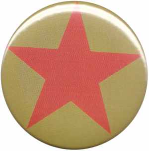37mm Magnet-Button: Roter Stern auf oliv/grünem Hintergrund