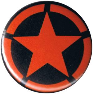 25mm Magnet-Button: Roter Stern im Kreis (red star)