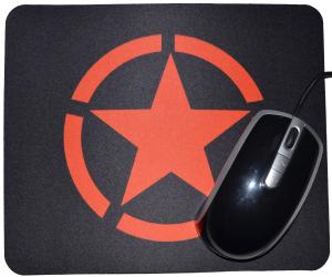 Mousepad: Roter Stern im Kreis (Red Star)