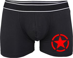 Boxershort: Roter Stern im Kreis (red star)