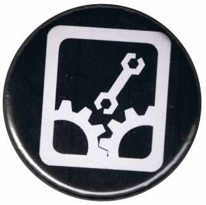 50mm Magnet-Button: Sabotage (schwarz)