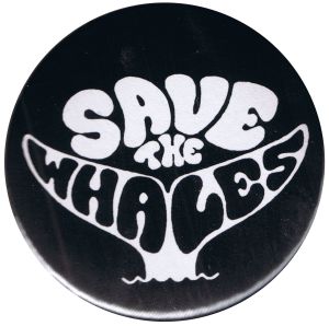 25mm Magnet-Button: Save the Whales
