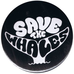37mm Button: Save the Whales
