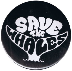 50mm Magnet-Button: Save the Whales