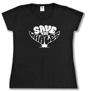 tailliertes T-Shirt: Save the Whales