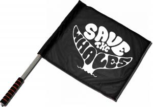 Fahne / Flagge (ca. 40x35cm): Save the Whales