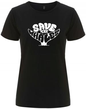 tailliertes Fairtrade T-Shirt: Save the Whales