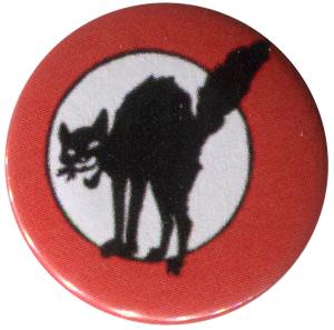 25mm Button: Schwarze Katze (mit Kreis)