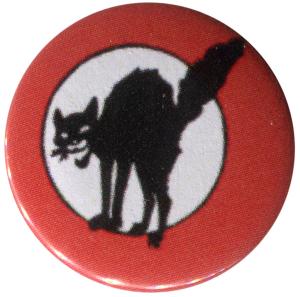 50mm Magnet-Button: Schwarze Katze (mit Kreis)