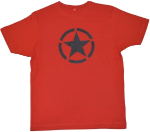 Fairtrade T-Shirt: Schwarzer Stern im Kreis (Black Star)