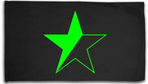 Fahne / Flagge (ca. 150x100cm): Schwarz/grüner Stern