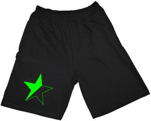Shorts: Schwarz/grüner Stern
