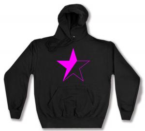 Kapuzen-Pullover: schwarz/pinker Stern