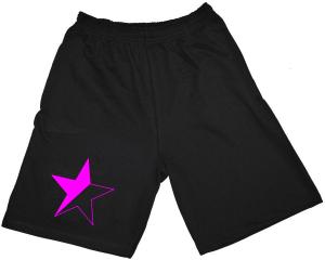 Shorts: schwarz/pinker Stern