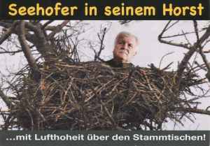 Postkarte: Seehofer in seinem Horst