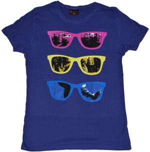 tailliertes T-Shirt: Shades purple