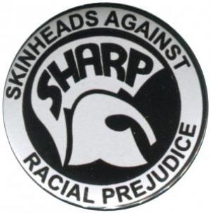 37mm Magnet-Button: Sharp - Skinheads against Racial Prejudice