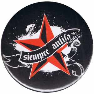 50mm Magnet-Button: Siempre Antifascista